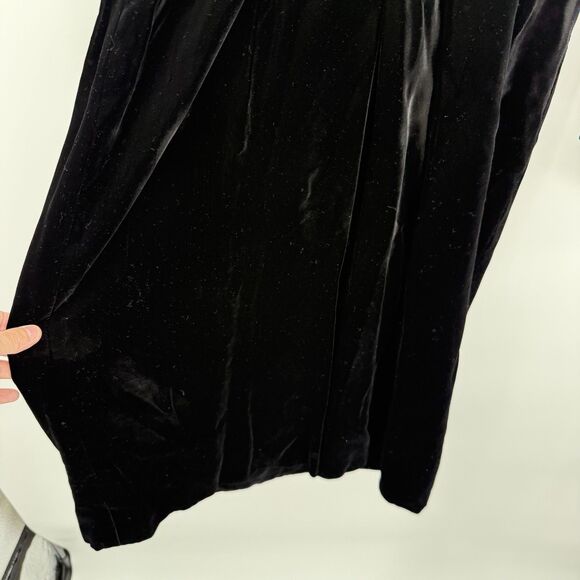 Tanner Vintage Black Velvet Long Sleeve Formal Dress Size 6 Evening - Picture 7 of 13